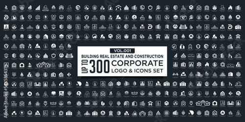 Set of Building, Real Estate, and Construction logo design inspiration.