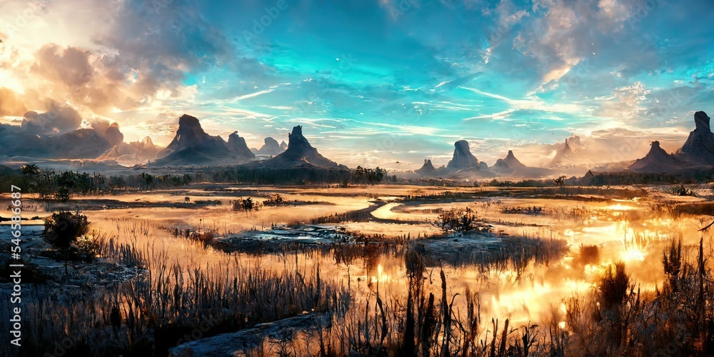 Fototapeta premium beautiful landscape environmental as background