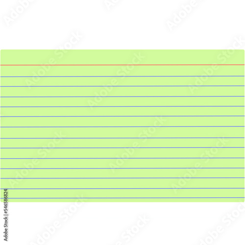 Green Blank Index Card Note Card