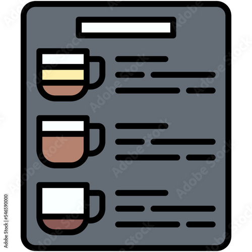 Coffee menu icon  Coffee shop related vector