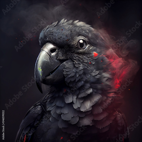 Leinwand Poster parrot portrait
