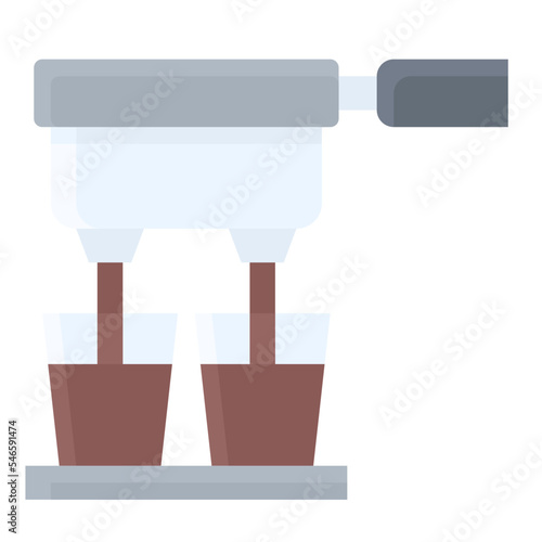 Double shot coffee icon, Coffee shop related vector