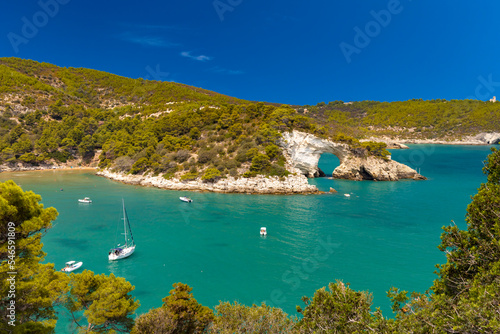 Tableau sur toile Arco di San Felice near Vieste, National park Gargano, Apulia, Italy