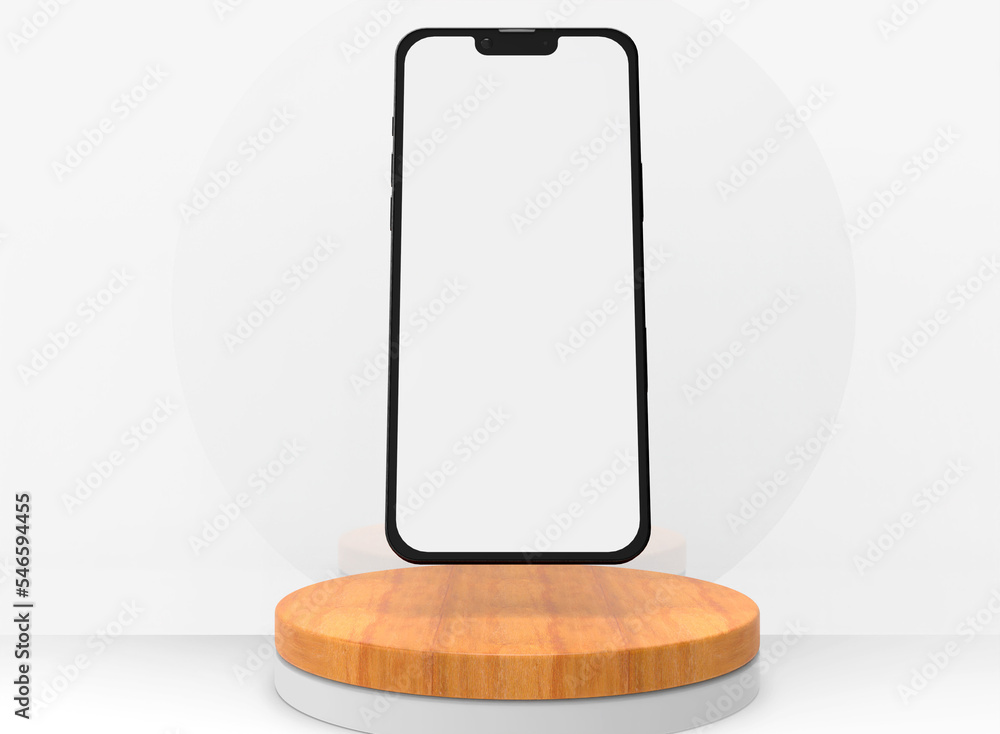 3d Smartphone Mockup on Podium 3d Smartphone Mockup on Podium