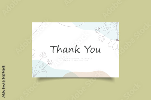 thank you card template abstract minimalist design