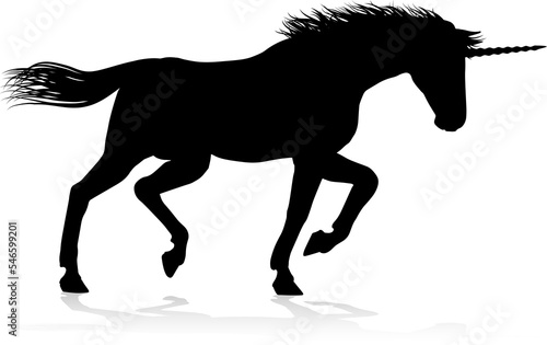 Unicorn Silhouette Horned H...