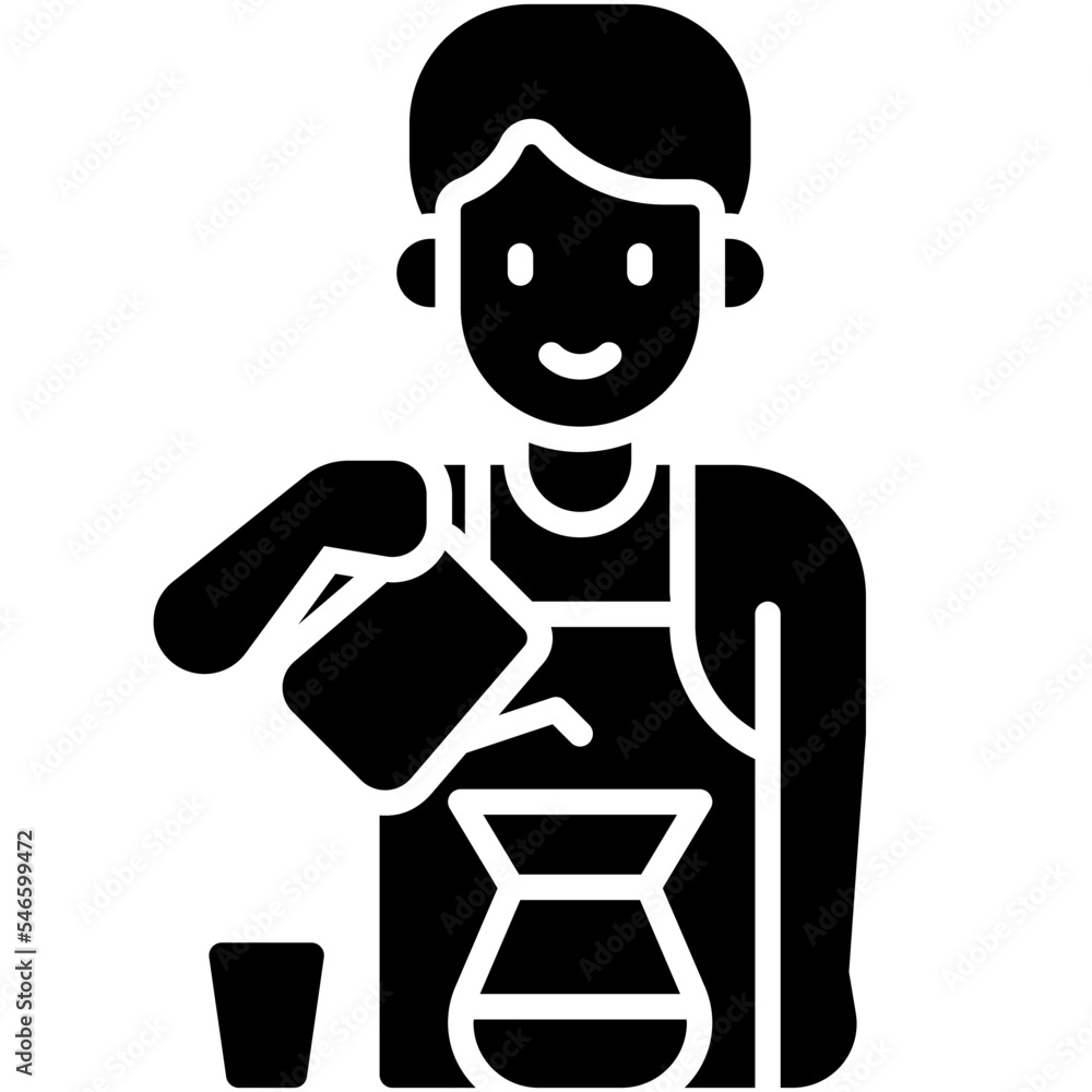 Barista boy icon, Coffee shop related vector Barista boy icon, Coffee shop related vector