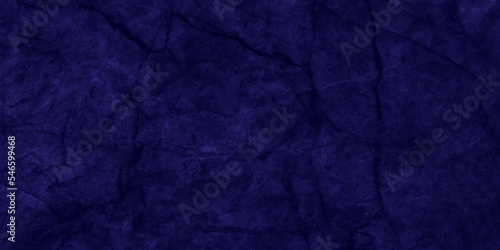 Abstract grainy dark blue grunge texture with cracks, old style blue painted wall texture with distressed vintage grunge.
