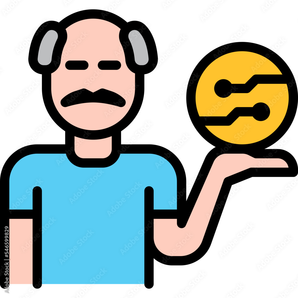 hold on for dear life line filled icon