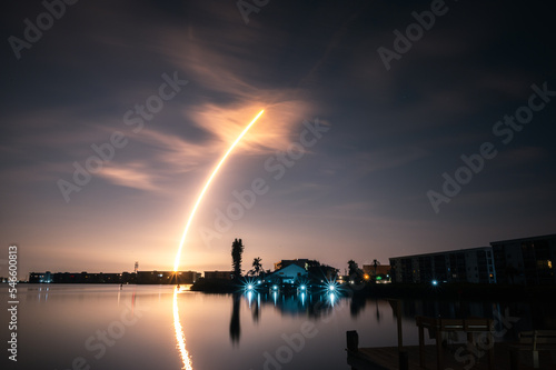 Artemis Rocket Launch at Night