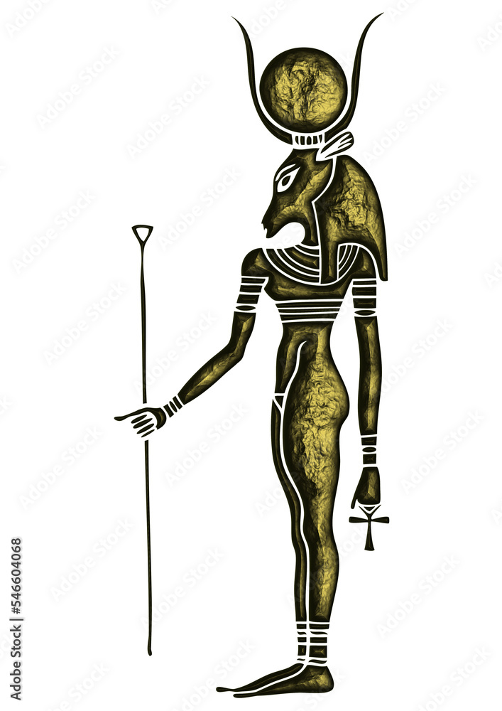 Hathor - Goddess of the Ancient Egypt on transparent background Hathor - Goddess of the Ancient Egypt on transparent background