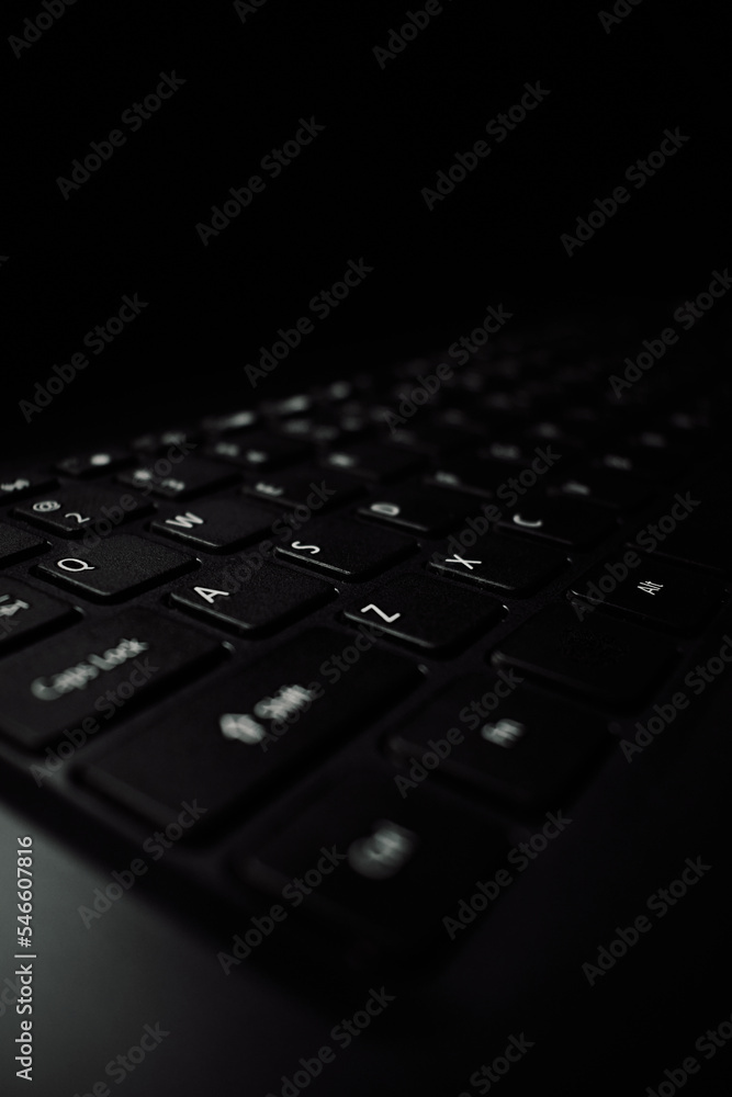 keyboard on black keyboard on black