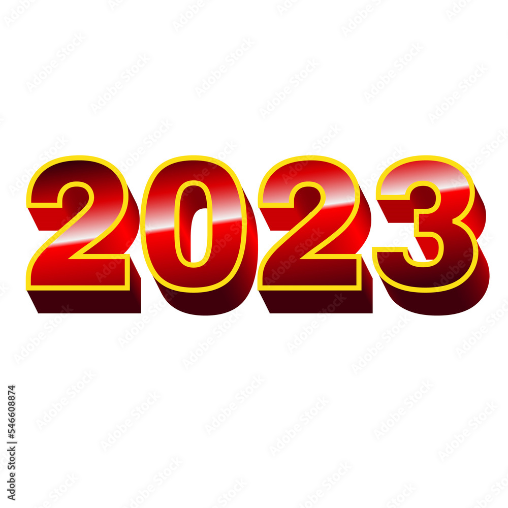 number 2023 new year 3d png number 2023 new year 3d png