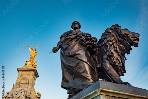 Queen Victoria Memorial in front of Buckingham Palace, London, England photo