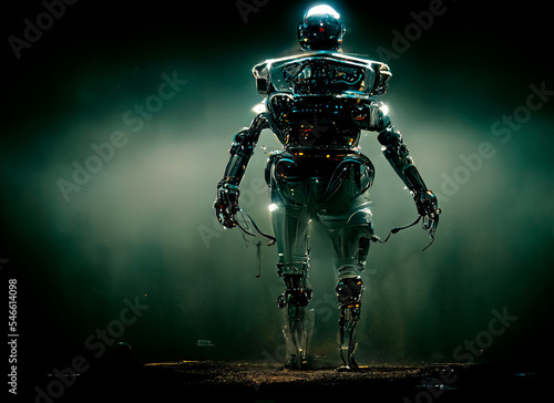 Robots. Futuristic interpretation Future 2025. Illustration. My collection.