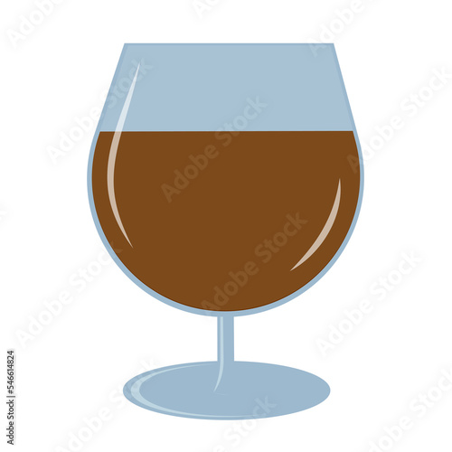 glass with cognac