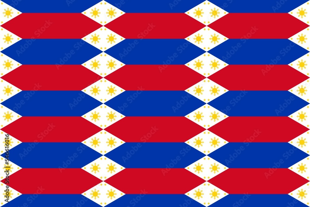 Geometric pattern in the colors of the national flag of Philippines. The colors of Philippines. Geometric pattern in the colors of the national flag of Philippines. The colors of Philippines.
