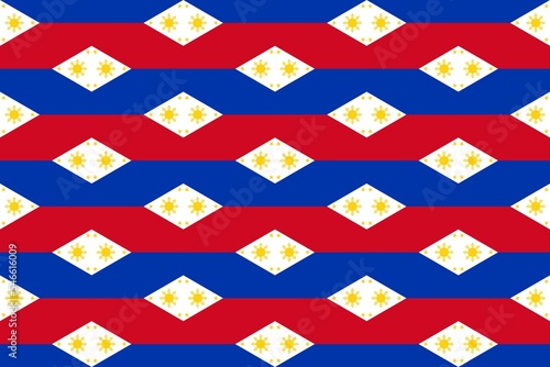 Geometric pattern in the colors of the national flag of Philippines. The colors of Philippines.