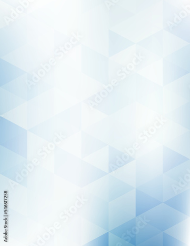 Abstract subtle bluish background with translucent triangles. Vector pattern