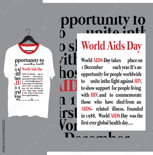World AIDs day special t-shirt design