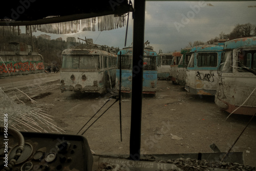 Fotografie Abandoned trolleybuses