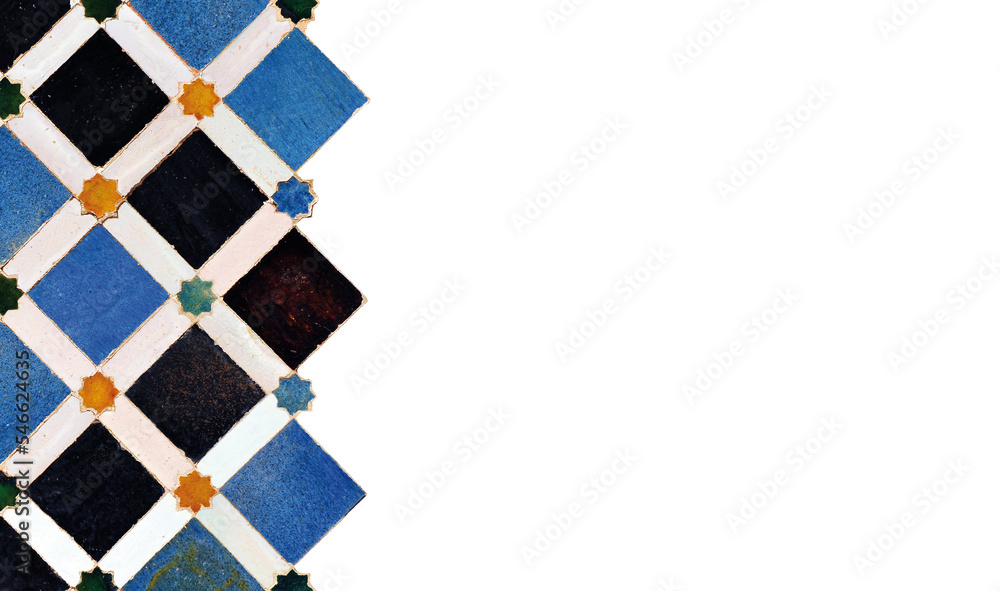 Fotografie Arabic tile from the Alhambra in Granada