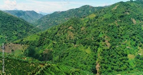 Beautiful mountainous view in the Colombian wilderness.