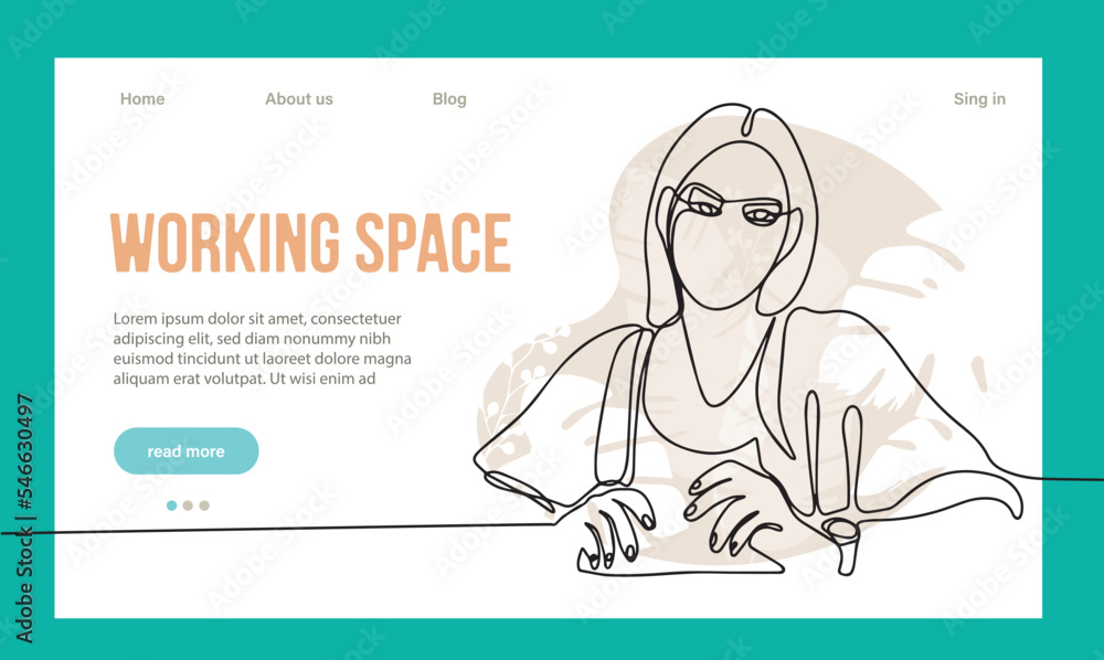 Coworking Space Landing Page Cartoon Template. Freelancers Team Working Online on Laptop. Business People Sharing Open Workspace. Outline Vector Illustration Coworking Space Landing Page Cartoon Template. Freelancers Team Working Online on Laptop. Business People Sharing Open Workspace. Outline Vector Illustration