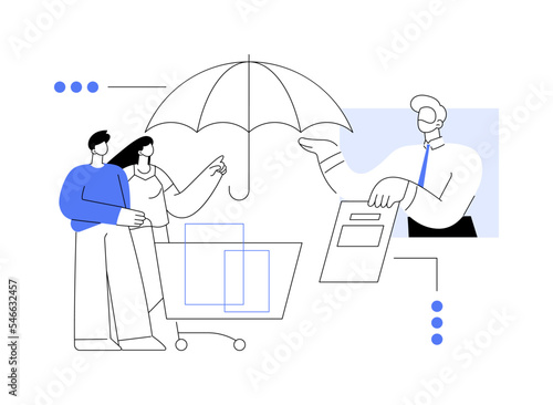 Consumer protection abstract concept vector illustration.
