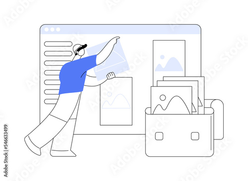 Portfolio abstract concept vector illustration.