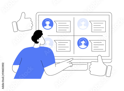 Clients abstract concept vector illustration.