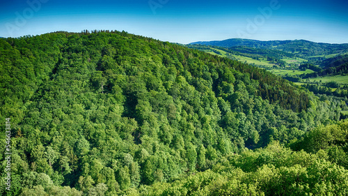 totally green hills mountain landscape photo