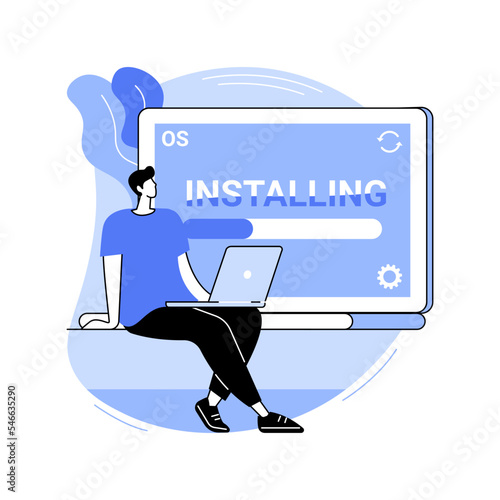 Operating system isolated cartoon vector illustrations.