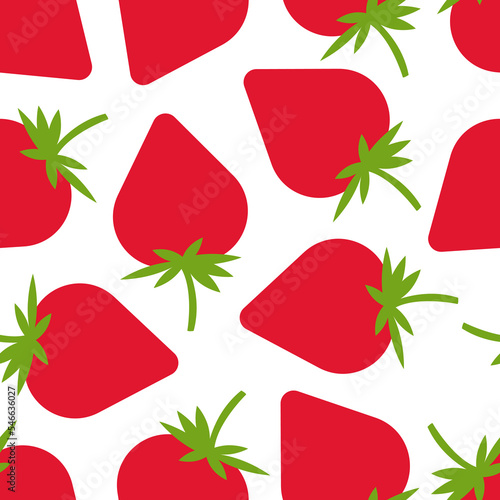 Colorful strawberry seamless vector pattern