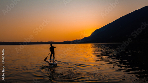 sup on lake of Como Italy