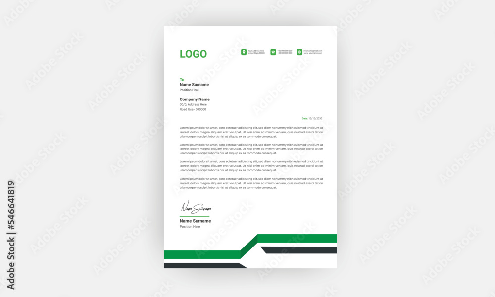 Business Style Letterhead Template Design Business Style Letterhead Template Design