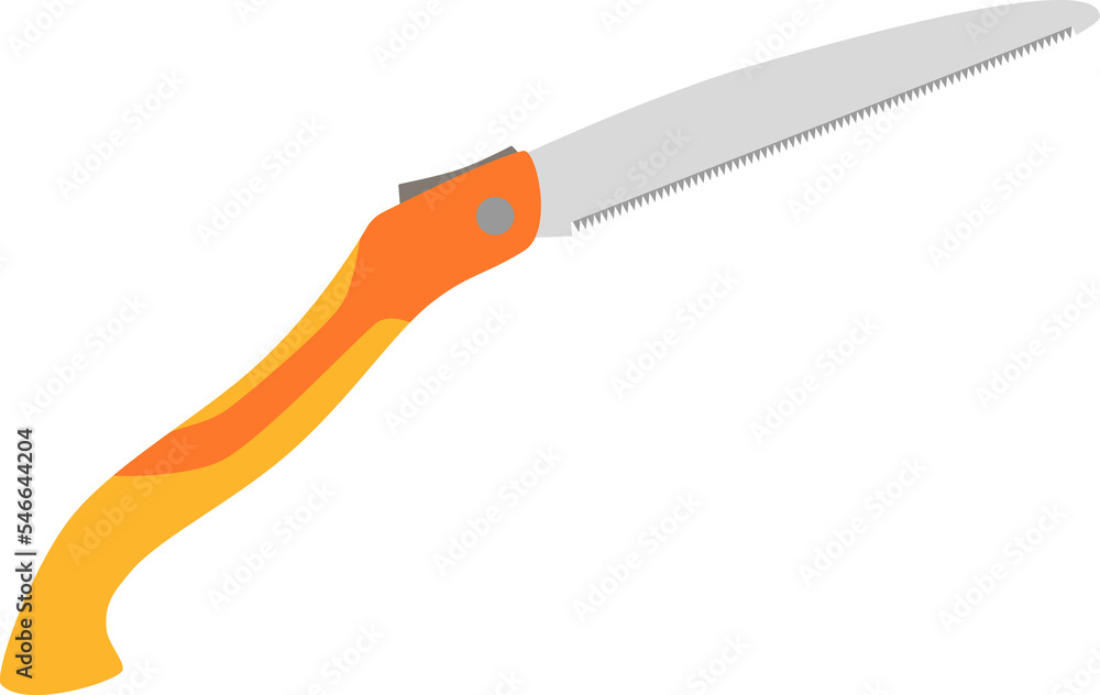 Cartoon hand saw isolated on white background. Cartoon hand saw isolated on white background.