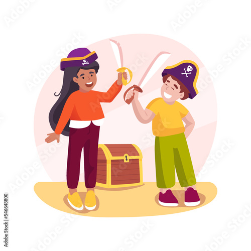 Drama and theatre class isolated cartoon vector illustration.
