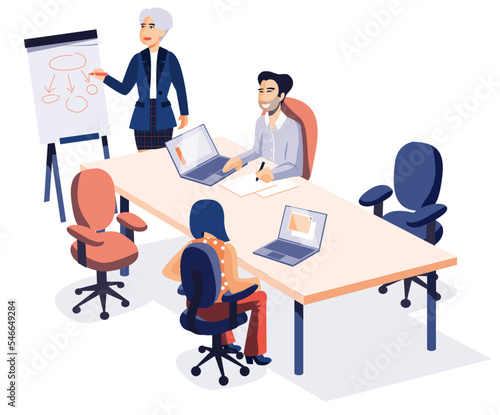 Meeting time with team and boss