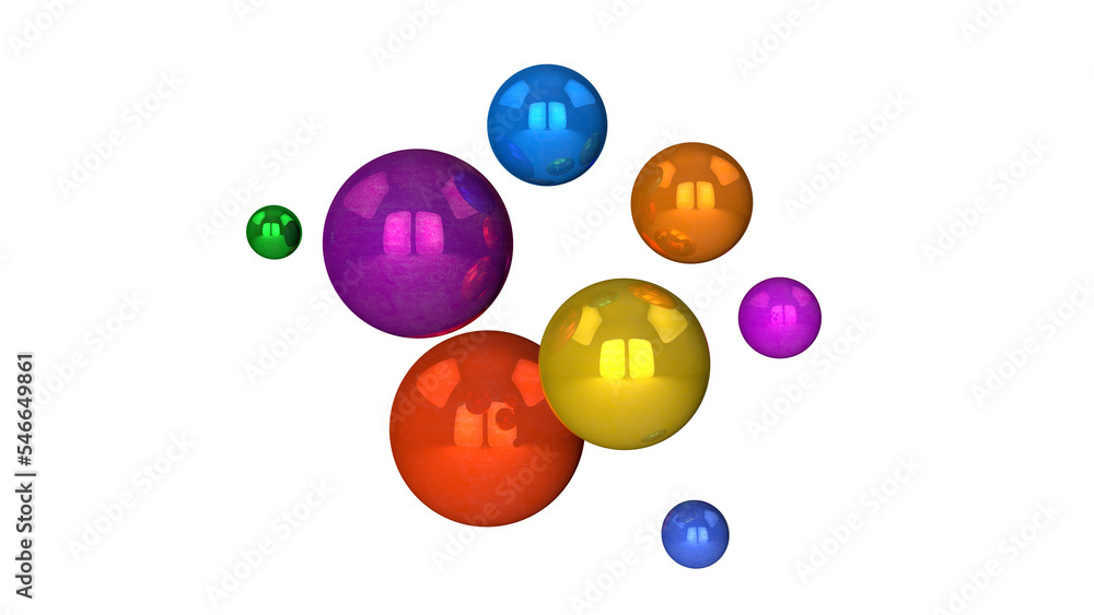 colorful balls isolated on white colorful balls isolated on white