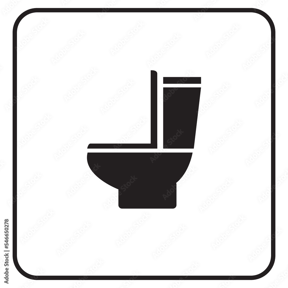 Toilet vector icon. Plumbing clip art isolated on white background ...