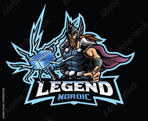 Thor mascot logo design