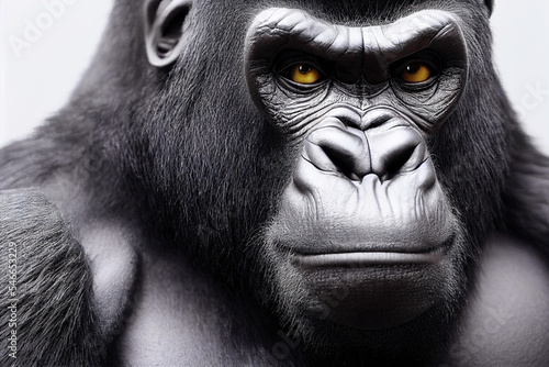 Fotografie, Tablou Studio portrait of gorilla