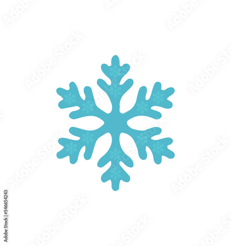 christmas snowflake. Snowflake - vector icon. Christmas symbol. Winter snowflake isolated on white background