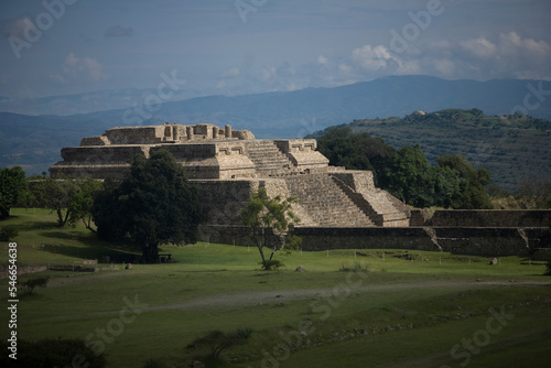 West Side platform of the Zapotec city of Monte Alban, Oaxaca, Mexico. photo