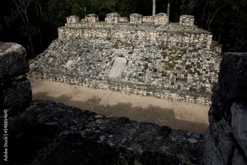 A Mayan ball court in the ruins of the ancient Mayan city of Coba in Mexico's Yucatan Peninsula photo