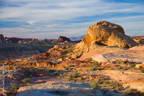 The Valley of Fire State Park near Lake Meade in Nevada, is home to some of the most unusual and colorful rock formations found photo