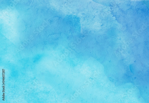 Abstract blue watercolor paint background. Vector illustration