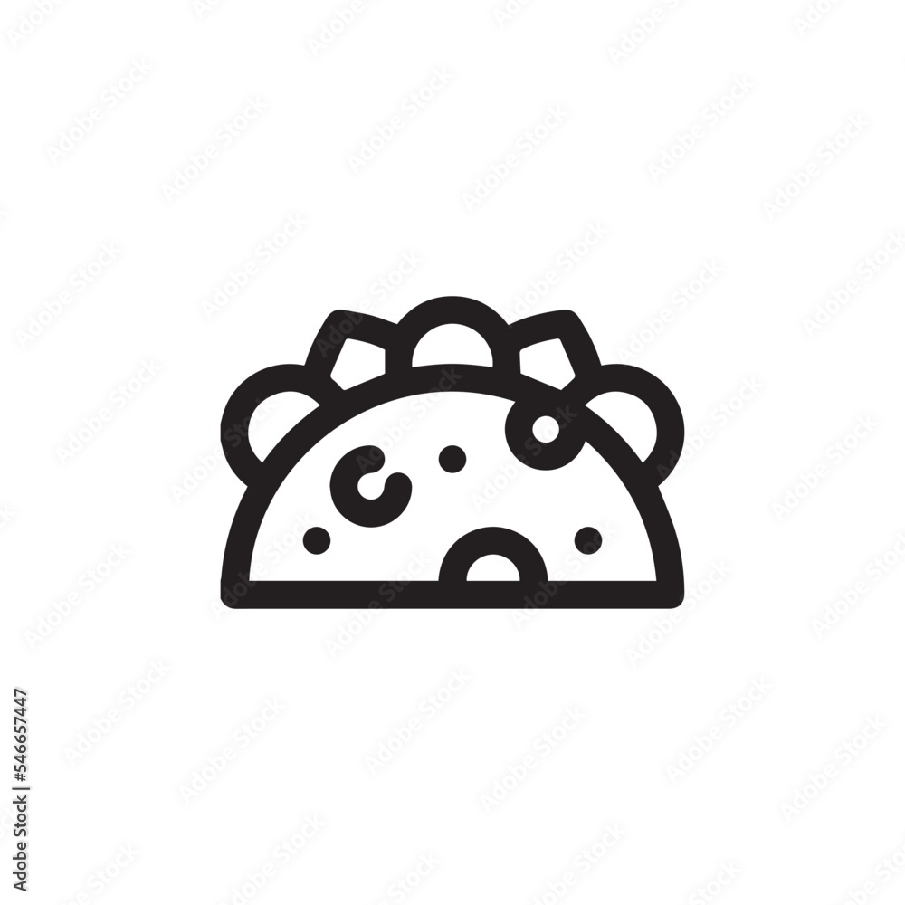 taco icon vector sign symbol taco icon vector sign symbol