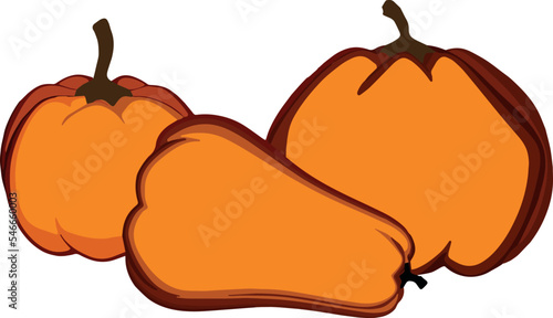 Vector bright orange pumpkins placement. Illustration textile, t shirts, eco friendly products packaging.